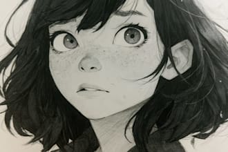 draw commission into anime or manga style art