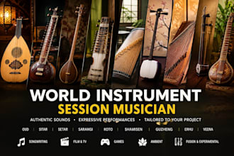 record oud sitar setar sarangi koto shamisen guzheng erhu veena for your song