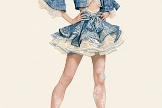 create realistic fashion illustrations and clothing sketches