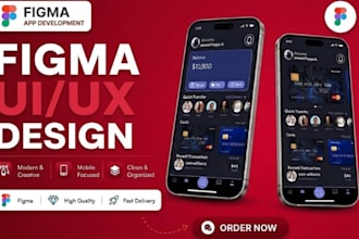 design UI UX app,mobile app or UI UX website design in figma