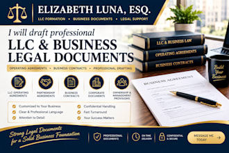 draft llc operating agreements and professional business documents