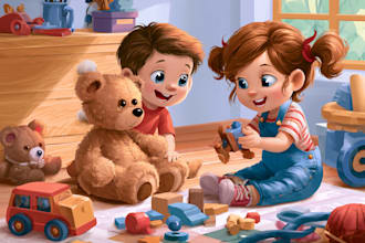 create custom kids book illustrations for your story