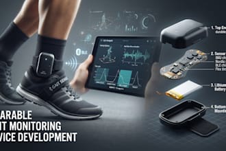 design and prototype wearable gait monitoring devices with imu and ble