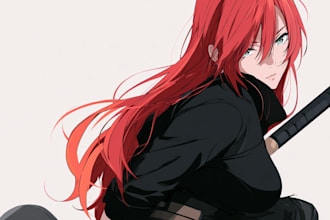 draw full body art, fanart, anime style character design