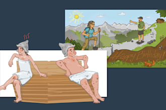 create a unique and fun illustration that tells a story