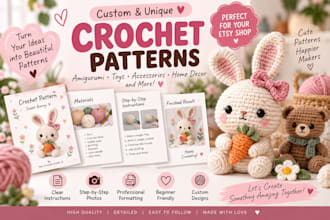write professional crochet and amigurumi patterns for etsy