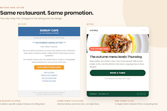 write and design restaurant email campaigns that fill tables