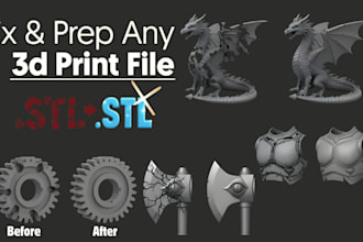 repair and fix your stl file for 3d printing