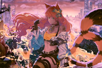 draw anime character illustration