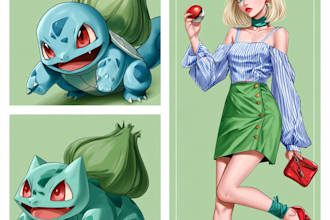 draw beautifull pokemon anime fanart illustration