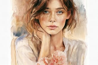 paint weird, abstract watercolor portraits for unique people