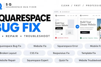 fix squarespace bugs, broken layouts, mobile issues, and CSS errors