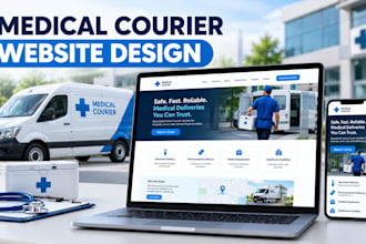 design a medical courier, heaithcare logistics website