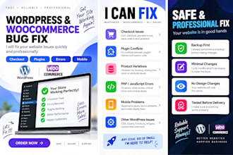 fix wordpress and woocommerce bugs, errors and checkout issues