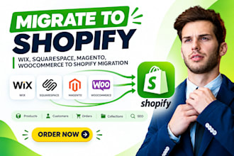 migrate to shopify, wix, squarespace, magento, woocommerce to shopify migration
