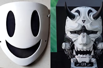 sculpt 3d mask 3d helmet cosplay mask cosplay armor 3d print and paint mask
