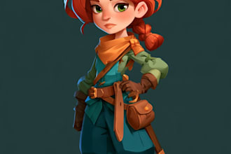 2d game character illustration