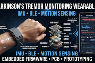 develop parkinsons tremor monitoring wearables with imu, ble, firmware