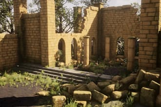 make 3d artistic environment game art in blender