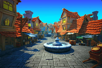 create 3d game environments and levels in blender and unity