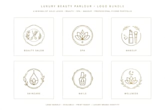 design luxury beauty parlour and salon logo
