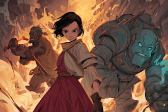 create custom comic book art and character illustrations