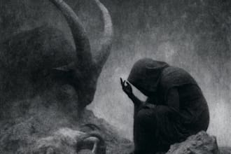 create detailed black and white fantasy art