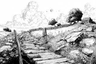 draw black and white sketch