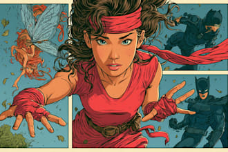 draw noir, horror and dark comic books art for your story