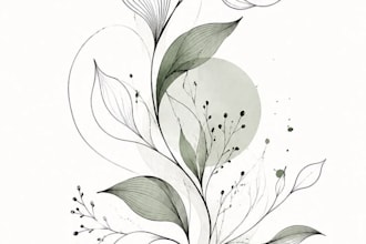 draw botanical illustrations of flowers