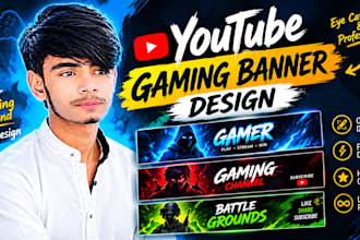 design unique gaming thumbnails and youtube banners
