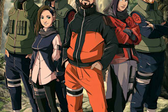 create personalized naruto portraits in anime,manga style