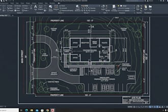 create 2d site plan, plot plan, master plan and property layout in autocad