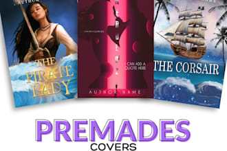 design a premade fantasy book cover for your novel