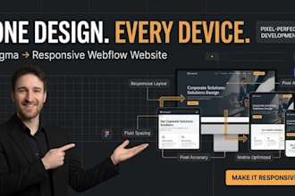 build responsive figma to webflow website