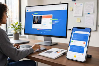 do animated website ui ux design and mobile app ui ux design