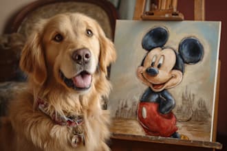 custom pet portrait, dog portrait, cat portrait