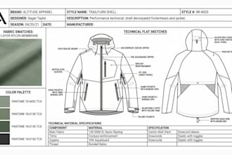 apparel fashion designer tshirt tech pack design hoodie illustration