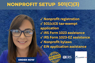 help with 501c3 nonprofit registration and tax exempt application