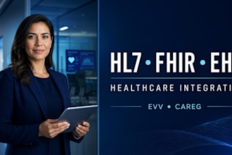 develop hl7, fhir, ehr integrations caregiver app evv app and patient portal app