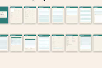 design a custom printable planner, tracker or log book PDF