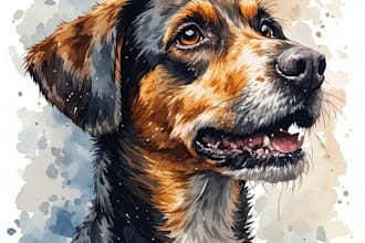 do watercolor pet portrait, dog portrait cat portrait