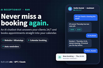 build an ai appointment booking chatbot with n8n