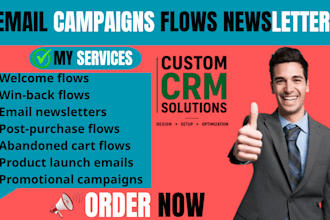 setup klaviyo omnisend email flows mailchip automation shopify ecommerce store
