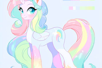 design a cute and unique pony character