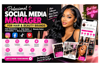 be your hair extension, hair salon, beauty salon social media manager