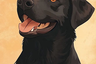 draw disney pet portrait illustration