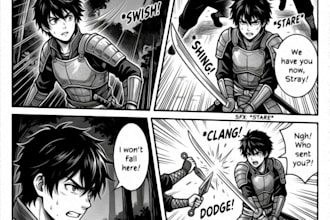 draw your manga comic page in a professional anime style