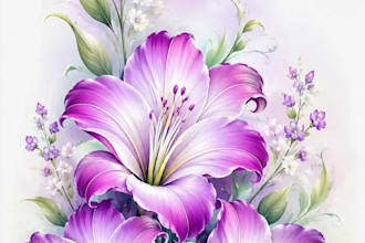 draw botanical illustrations of flowers