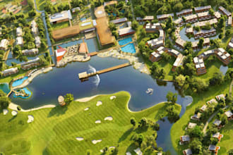 create site plan from property survey, 2d 3d landscape site plan presentation